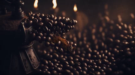 Foto op Plexiglas coffee beans background © artbyrookie