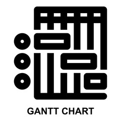 gantt chart, gantt, schedule, scheduling, timeline, project management  expanded agile outline icon license for web mobile app presentation printing