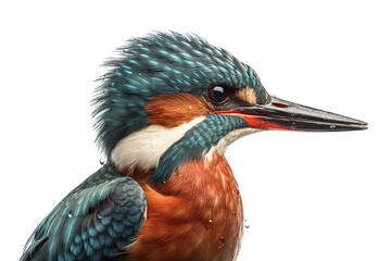  Graceful Kingfisher in White Space