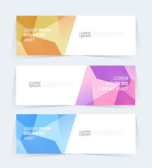 Geometric banner design with Vector presentation template.