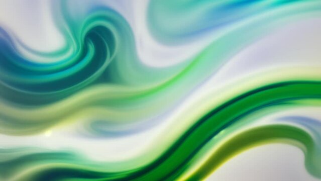 Swirling Green and Blue Smoke Looping Background 
