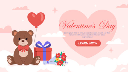 Valentines day banner vector