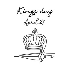 line art of kings day good for kings day celebrate. line art. illustration.