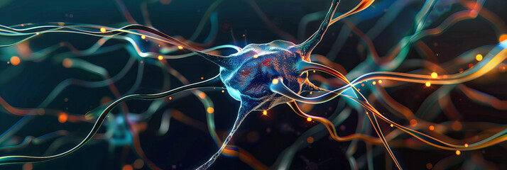 Exploring the Mind, A Deep Dive into the Neurons and Synapses, Where Medicine Meets the Frontiers of Science and Neurology - obrazy, fototapety, plakaty