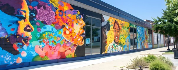 Downtown mural on addiction awareness, art provokes, community reflects