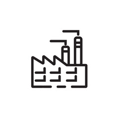 Building Factory Industry Line Icon