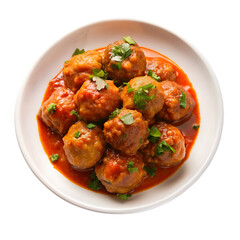 Fototapeta premium meatballs in sweet and sour tomato sauce