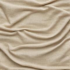 Close Up View of Beige Fabric. Generative AI