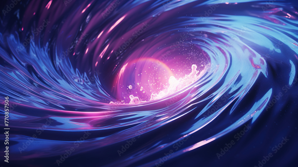 Poster Abstract background with swirl of colors twisting in motion in vivid color vortex.