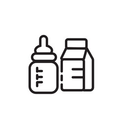 Baby Milk Food Line Icon