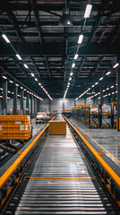 Obraz premium Conveyor belt system powered by AI