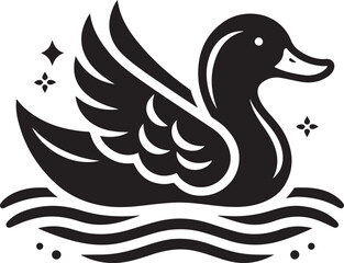 duck silhouette collection - vector