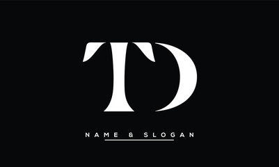 TD,  DT, T, D Abstract Letters Logo Monogram