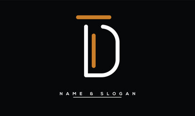 TD,  DT, T, D Abstract Letters Logo Monogram