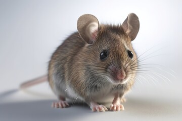 Mouse on Clean White - obrazy, fototapety, plakaty