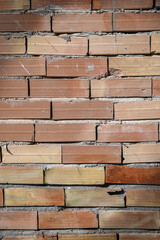 Red brick wall with vignette texture background