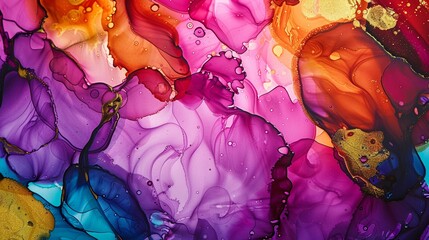 A detail from an alcohol ink painting