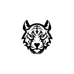 The tiger icon is black, on a white background.