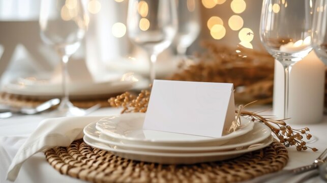 Elegant Table Setting With Place Cards
