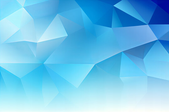 Background made of low poly crystals with a light blue color The design pattern features polygons and the overall illustration has a low polygon style