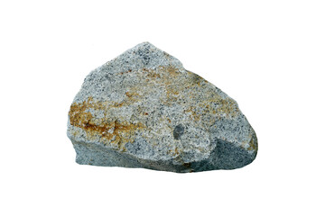 A big granite igneous rock isolated on a white background.