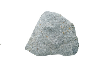 Sample of granite rock stone isolated on white background. Granite is an intrusive igneous coarse grained rock.  