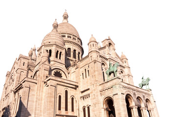 Sacre-coeur basilica in Montmartre, Paris, France isolated on transparet background, png file - 770869358