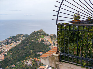 views from Castelmola, Sicily, Italy
