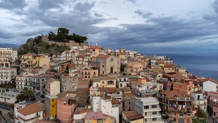 Rolgordijnen views from Castelmola, Sicily, Italy © scimmery1