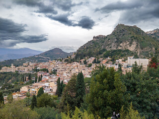 Fototapeta na wymiar City of Taormina sicily italy