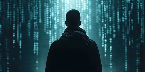 Global government uses machine learning to predict and prevent cybersecurity threats through advanced data mining technology. Concept Machine Learning, Cybersecurity, Global Government, Data Mining