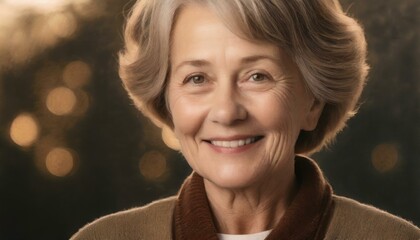 portrait of a mature person smiling 