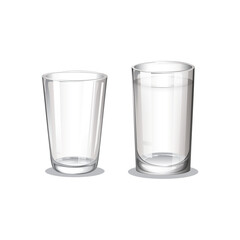 2 transparent glasses vector logo icon