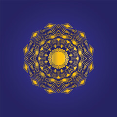 Modern luxury golden mandala design template