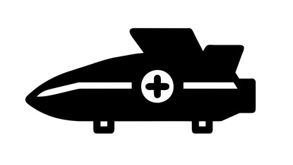 a-rocket-ship icon vector illustration 