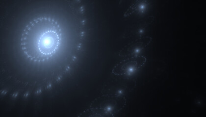 visuell effektvoll radial angeordnete Lichter, Fortschritt, Bewegung, 3D, Technologie, Interface-Design, Wissenschaft, Zentrum, schwarz, blau
