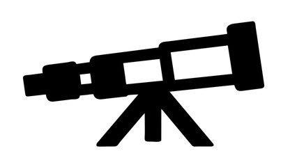 silhouette of a telescope icon vector illustration