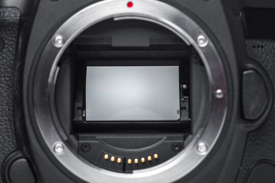 Closeup view of digital camera