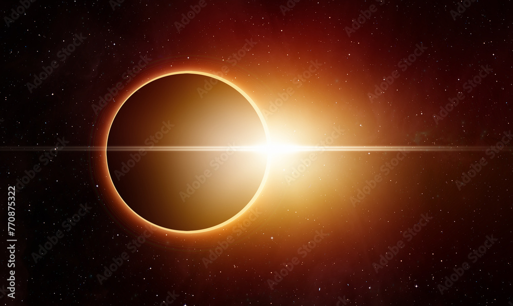 Poster Solar Eclipse over the planet Earth 