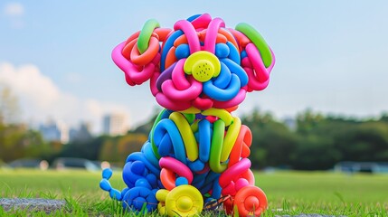 dog made of balloons generative ai