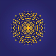 Modern luxury golden mandala design template