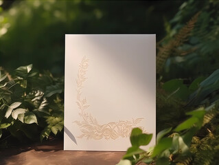Elegant Invitation Card With Nature Design Elements