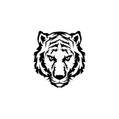 The tiger icon is black, on a white background.