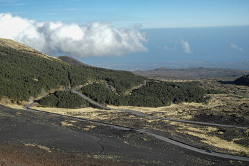 Amazing view from Mount Etna Etna, Sicily, Italy. - 770879506