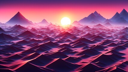 render background abstract virtual landscape - 770879793