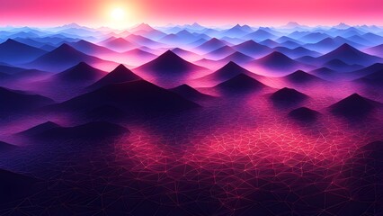 render background abstract virtual landscape - 770882335