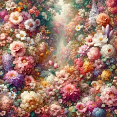 Obraz premium Abstract floral background with flowers.