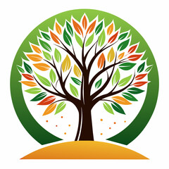 Green strategy: Logo with a tree for the environmental fund