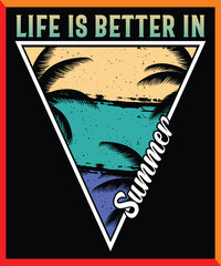 Summer Beach T-shirt Design