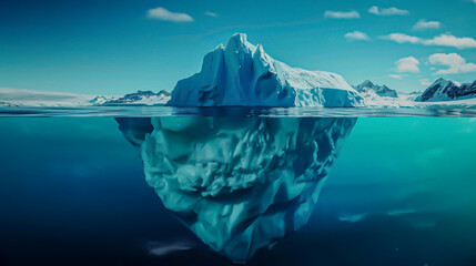 Investigate the environmental impact of icebergs being melted for freshwater versus traditional desalination methods. - obrazy, fototapety, plakaty
